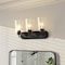 Designers Fountain 19in Zane 3-Light Matte Black Industrial Bathroom Vanity Light with Clear Seedy Glass Shades D241M-3B-MB - alternate 2